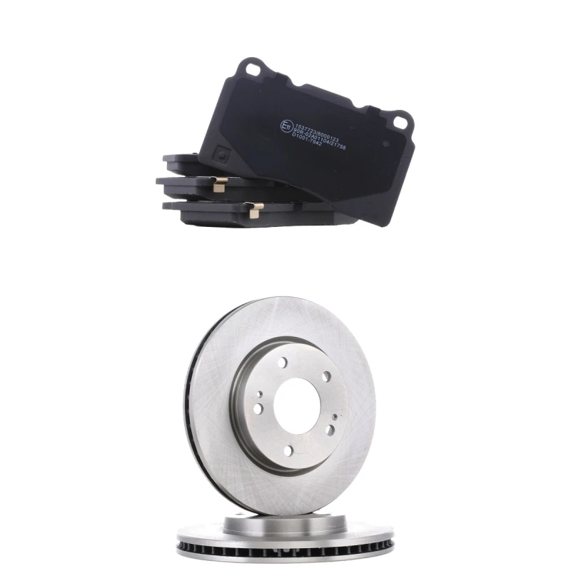 Image of RIDEX 3405B3120 Brake disc and pads set Front Axle, Brake Disc Type: Vented, with acoustic wear warning Brake Set,disc brakes (3405)