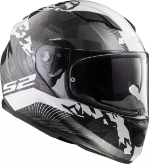 image of LS2 FF320 Stream Evo Hype Helmet, black-white, Size XL, black-white, Size XL