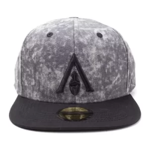 Image of Assassins Creed Odyssey Apocalyptic Crest Logo Snapback Baseball Cap, Grey (SB672605ACO)