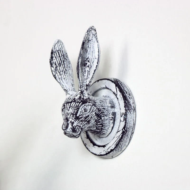 Image of Melody Maison Antique White Hare Head Coat Hook White unisex