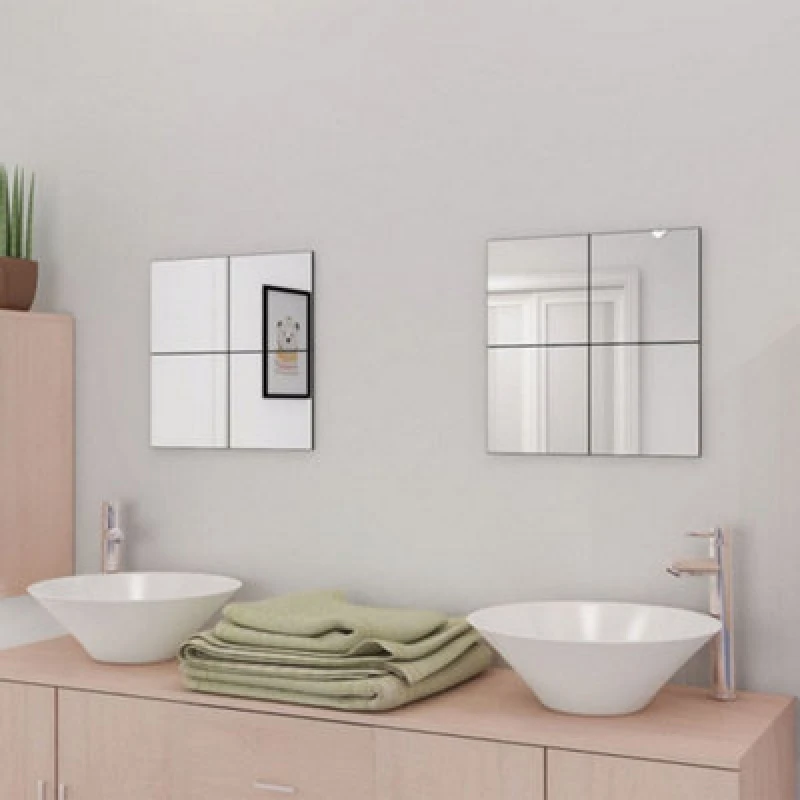 Image of VIDAXL Frameless Mirror Tiles Glass 16 pcs 20.5cm Vidaxl 8719883873206