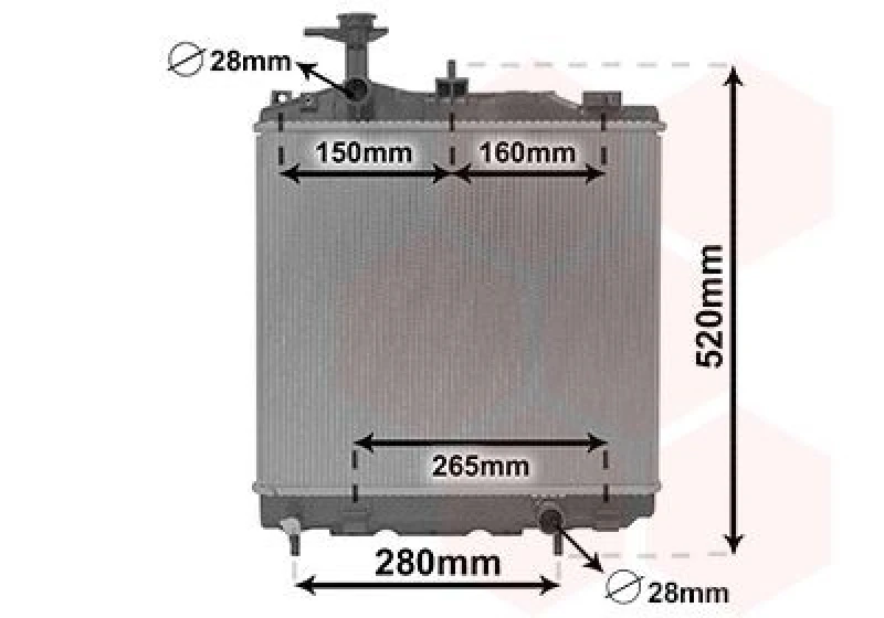 Image of VAN WEZEL Engine radiator VAN WEZEL 32002266