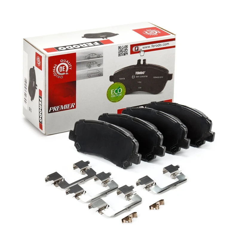 Image of FERODO FDB4999 Brake pad set PREMIER ECO FRICTION with acoustic wear warning, with accessories Brake Pad Set,disc brake (402)