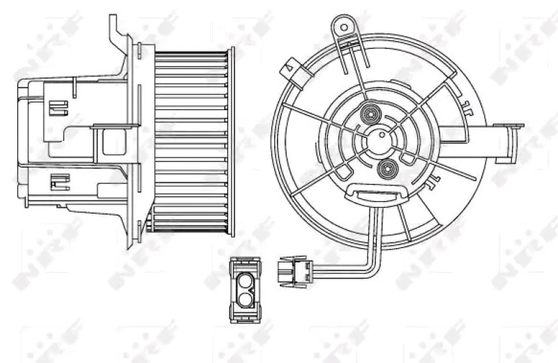 Image of NRF 34154 Blower Motor for right-hand drive vehicles, without integrated regulator Interior Blower (2669)