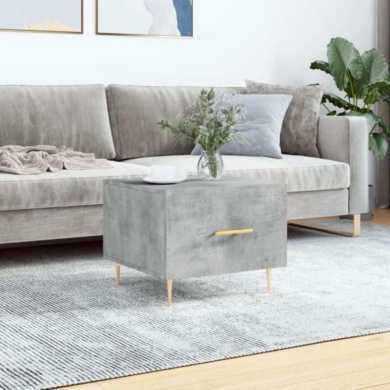 Image of VIDAXL Coffee Table Concrete Grey 50x50x40cm Engineered Wood Vidaxl 8720845428334