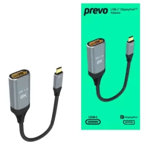 Image of PREVO USBC-DP-ADA video cable adapter 0.2 m USB Type-C DisplayPort...