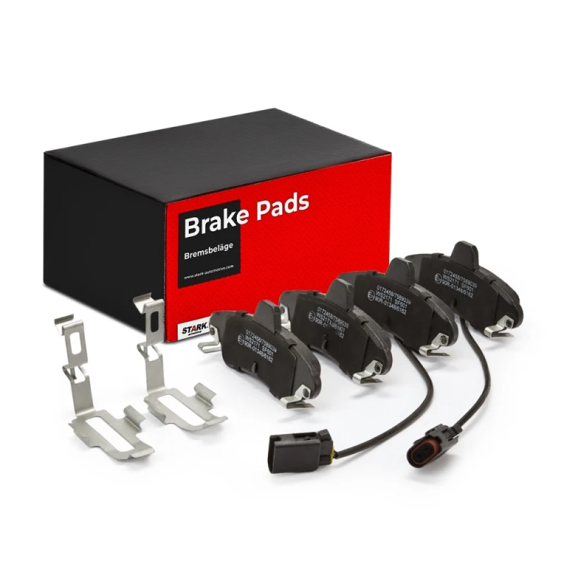 Image of STARK SKBP-0010362 Brake pad set Rear Axle, with integrated wear sensor Brake Pad Set,disc brake (402)
