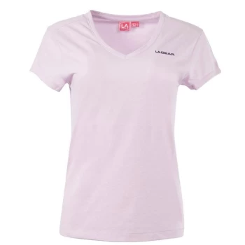 Image of LA Gear V Neck T Shirt Ladies - Purple