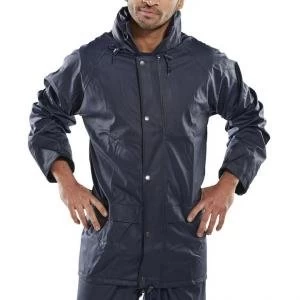 image of B Dri Weatherproof Super B Dri Jacket with Hood 2XL Navy Blue Ref