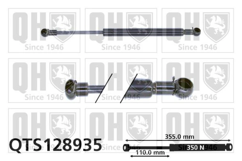 Image of QUINTON HAZELL Bonnet strut QUINTON HAZELL QTS128935