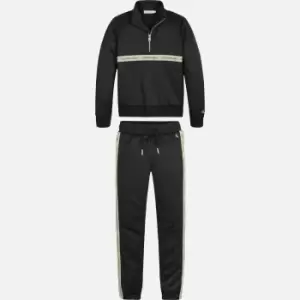 Image of Calvin Klein Boys' Logo Tape Zip-Up Set - Black - 10 Years
