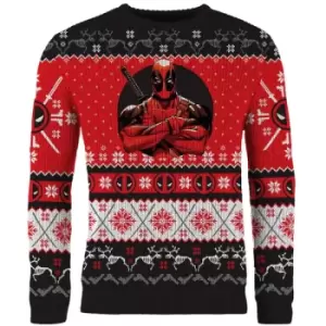 image of Deadpool Christmas Jumper (Size L)