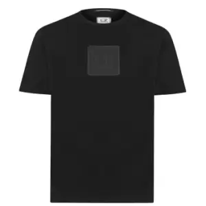 Image of CP Company Metropolis Metropolis Logo T-Shirt - Black