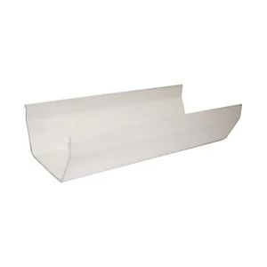 image of FloPlast RGS2W Square Line Gutter - White 2m