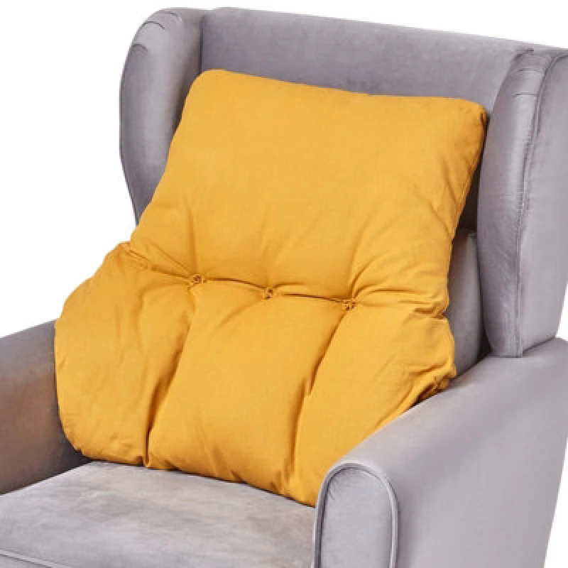 Image of Homescapes Cotton Back Support Cushion Mustard