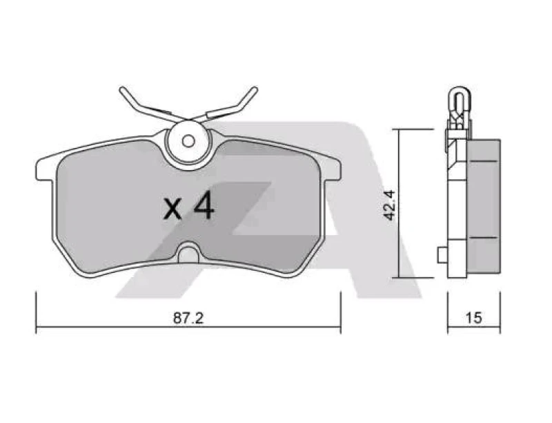 Image of AISIN Brake pad set AISIN BPFO-2004
