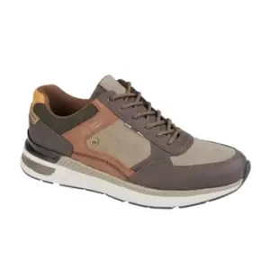 Image of Route 21 Mens Leisure PU Shoes (11 UK) (Dark Brown)
