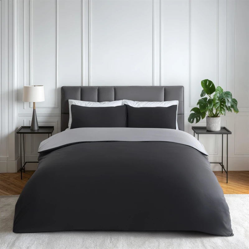 Image of Emma Barclay Lyla Reversible Duvet Set Duvet Cover Sets Single Grey 39253403010