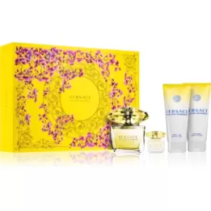 image of Versace Yellow Diamond Gift Set 90ml Eau de Toilette + 100ml Body Lotion + 100ml Shower Gel + 5ml Eau de Toilette