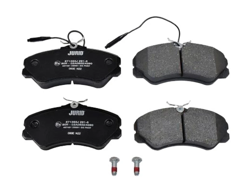 Image of JURID 571393J Brake pad set incl. wear warning contact, with accessories Brake Pad Set,disc brake (402)