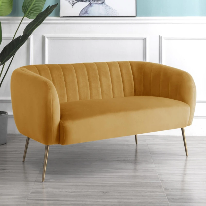 Image of Artemis Home Matilda 2 Seat Sofa in Yellow Size: 2 Seater Yellow Unisex 2 Seater