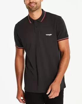 Wrangler Black Pique Polo