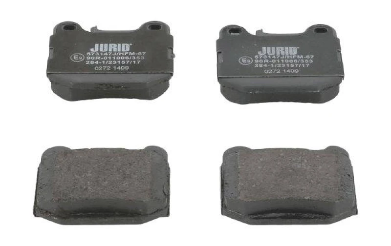 Image of JURID 573147J Brake pad set prepared for wear warning indicator, without accessories Brake Pad Set,disc brake (402)