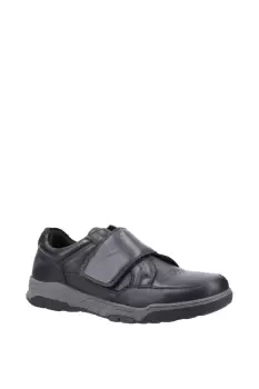 Image of Hush Puppies Fabian Smooth Leather Touch Fastening Shoes