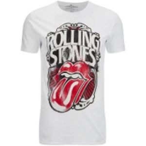 Image of Rolling Stones Mens Logo Tongue T-Shirt - White - M