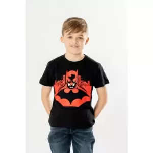 Image of Batman Kids Black Gotham Skyline Unisex T-Shirt Ex Large