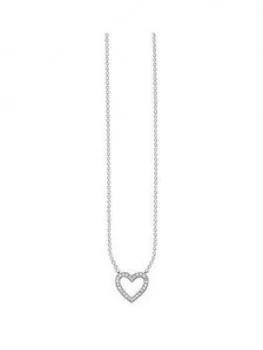 Thomas Sabo Sterling Silver Cubic Zirconia Open Heart Pendant, One Colour, Women