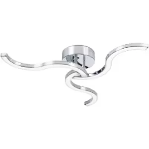 image of Bezier Integrated LED Semi Flush Light Chrome