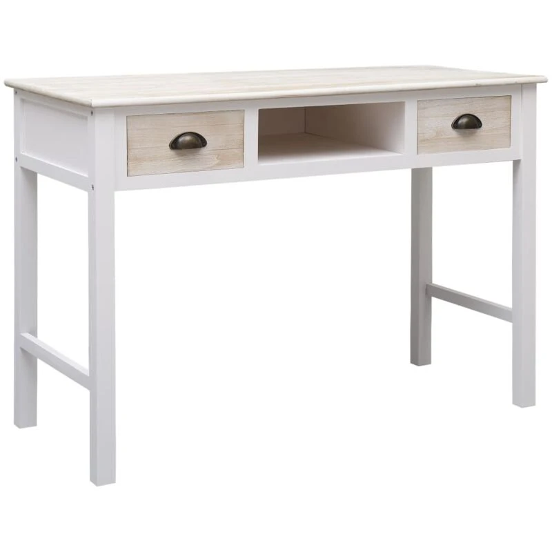 Image of vidaXL Console Table Wood Hallway Entryway Side Mirror End Telephone Desk