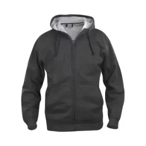 Image of Clique Mens Basic Full Zip Hoodie (3XL) (Anthracite Melange)