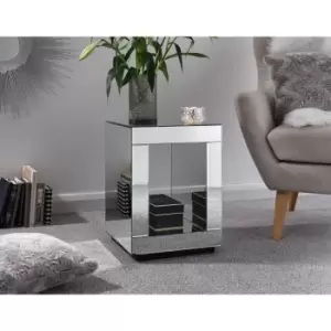 Image of Capri Cube Lamp Table Mirrored