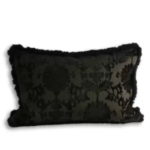 Image of Hanover Jacquard Cushion Black / 45 x 45cm / Polyester Filled