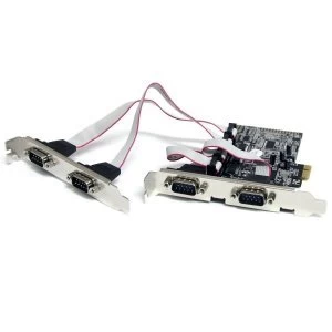 Image of 4 Port Native PCI Express RS232 Serial Adapter Card with 16550 UART