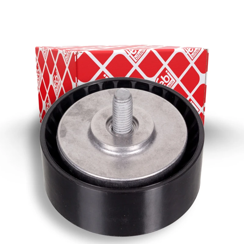 Image of FEBI BILSTEIN 102157 Idler Pulley with screw Plastic Deflection/Guide Pulley,v-ribbed belt (312)