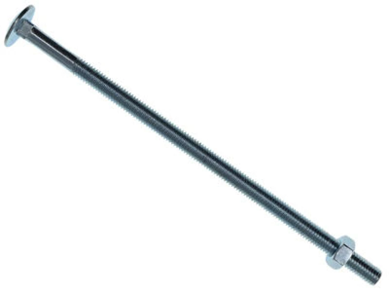 Image of Metalmate Memcsx08180 Cup Square Hex Bolt & Nut Zp M8 X 180mm Box 10 Memcsx08180