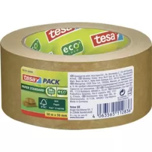 image of tesa STANDARD ecoLogo 58291 Packaging tape Brown (L x W) 50 m x 50 mm