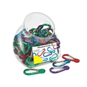 Image of Master Lock Carabiner Hook 76mm Mixed Colour