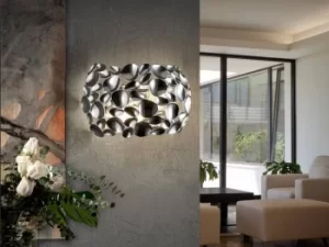 Image of Narisa 2 Light Wall Lamp Chrome, E14