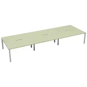 Image of Jemini 6 Person Bench Desk 3600x1600x730mm MapleWhite KF808824