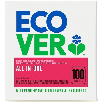 image of Ecover All In One Dishwasher Tablets 100x Pcs