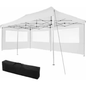 Image of Gazebo collapsible 3x6 m with 2 Sides - Viola - garden gazebo, gazebo with sides, camping gazebo - white - white
