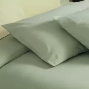 Image of Belledorm Brushed Cotton Housewife Pillowcase (Pair) (One Size) (Green Apple) - Green Apple