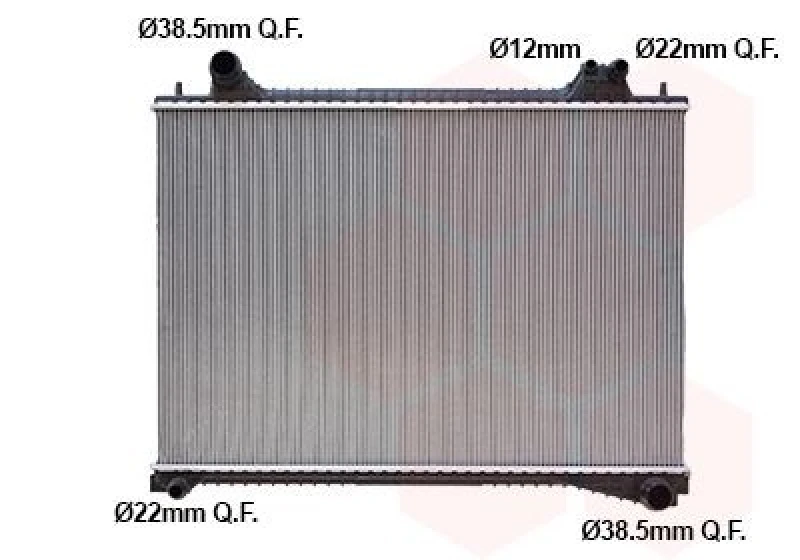 Image of VAN WEZEL Engine radiator VAN WEZEL 77012704