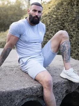 Image of Gym King Basis Origin T-Shirt - Grey Marl, Size L, Men