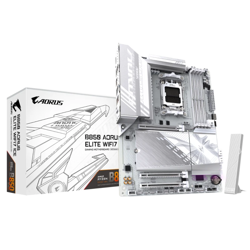 Image of Gigabyte B850 AORUS ELITE WIFI7 ICE AMD Ryzen AM5 DDR5 ATX Motherboard