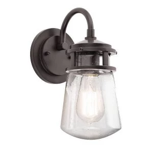 Image of 1 Light Outdoor Small Wall Lantern Light Architectural Bronze IP44, E27